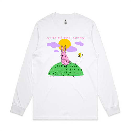 Year Of The Bunny Tee by Lonely Kids Club. All clothing from our T-shirts to our shorts and hoodies are ethically made, and printed packed and shipped from Sydney.