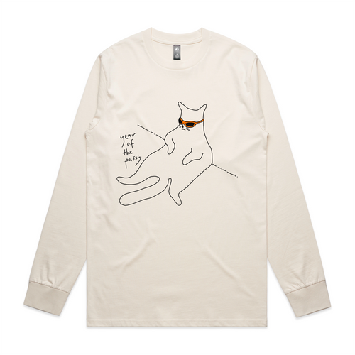 Year Of The Pussy Tee by Lonely Kids Club. All clothing from our T-shirts to our shorts and hoodies are ethically made, and printed packed and shipped from Sydney.