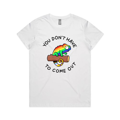 You Don't Have To Come Out Tee by Lonely Kids Club. All clothing from our T-shirts to our shorts and hoodies are ethically made, and printed packed and shipped from Sydney.