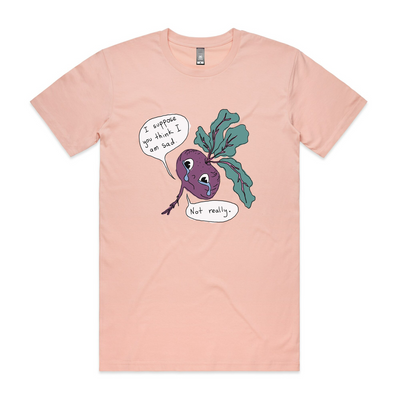 You Think I Am Sad Tee by Lonely Kids Club. All clothing from our T-shirts to our shorts and hoodies are ethically made, and printed packed and shipped from Sydney.