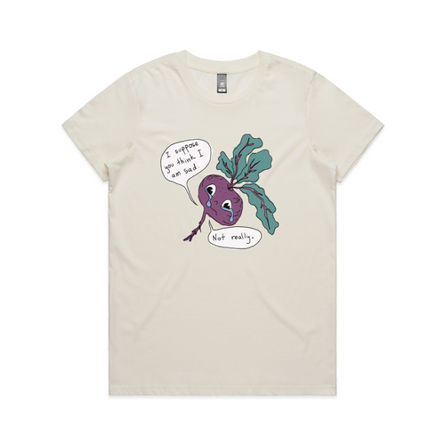 You Think I Am Sad Tee by Lonely Kids Club. All clothing from our T-shirts to our shorts and hoodies are ethically made, and printed packed and shipped from Sydney.