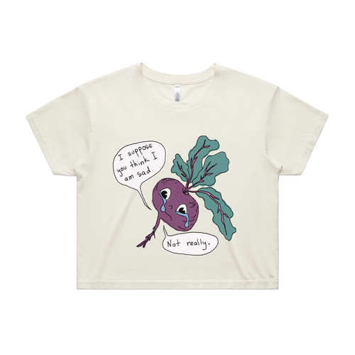 You Think I Am Sad Tee by Lonely Kids Club. All clothing from our T-shirts to our shorts and hoodies are ethically made, and printed packed and shipped from Sydney.