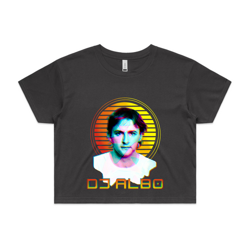 Young DJ Albo Tee by Lonely Kids Club. All clothing from our T-shirts to our shorts and hoodies are ethically made, and printed packed and shipped from Sydney.