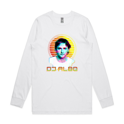 Young DJ Albo Tee by Lonely Kids Club. All clothing from our T-shirts to our shorts and hoodies are ethically made, and printed packed and shipped from Sydney.