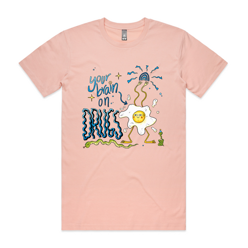 Your Brain On Drugs Tee by Lonely Kids Club. All clothing from our T-shirts to our shorts and hoodies are ethically made, and printed packed and shipped from Sydney.