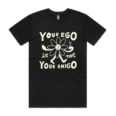 Ego Amigo Tee by Lonely Kids Club. All clothing from our T-shirts to our shorts and hoodies are ethically made, and printed packed and shipped from Sydney.
