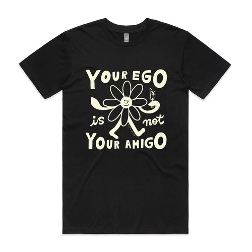 Ego Amigo Tee by Lonely Kids Club. All clothing from our T-shirts to our shorts and hoodies are ethically made, and printed packed and shipped from Sydney.
