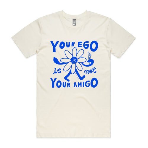 Ego Amigo Tee by Lonely Kids Club. All clothing from our T-shirts to our shorts and hoodies are ethically made, and printed packed and shipped from Sydney.