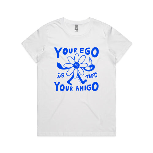 Ego Amigo Tee by Lonely Kids Club. All clothing from our T-shirts to our shorts and hoodies are ethically made, and printed packed and shipped from Sydney.