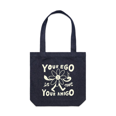 Ego Amigo Tote by Lonely Kids Club. All clothing from our T-shirts to our shorts and hoodies are ethically made, and printed packed and shipped from Sydney.
