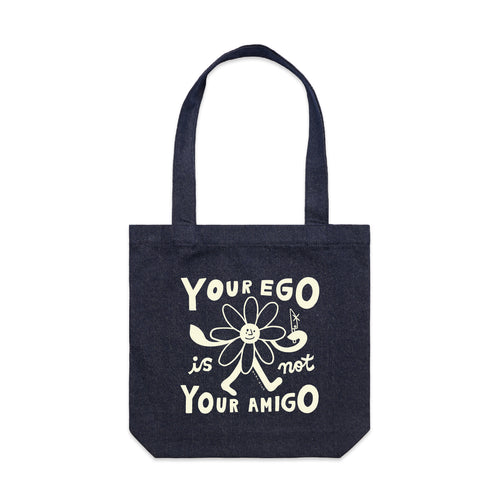 Ego Amigo Tote by Lonely Kids Club. All clothing from our T-shirts to our shorts and hoodies are ethically made, and printed packed and shipped from Sydney.