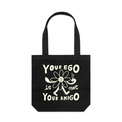 Ego Amigo Tote by Lonely Kids Club. All clothing from our T-shirts to our shorts and hoodies are ethically made, and printed packed and shipped from Sydney.