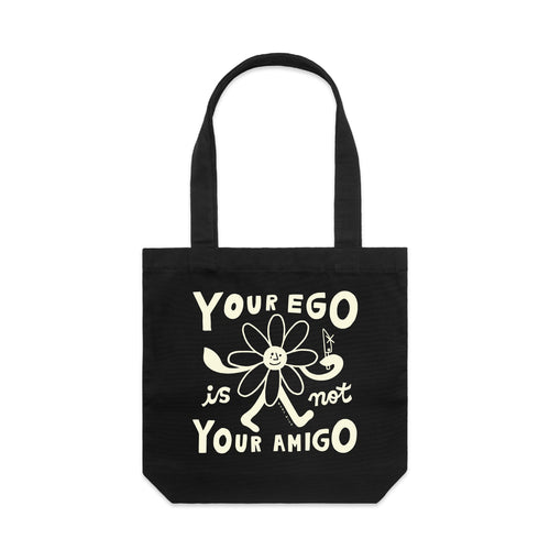 Ego Amigo Tote by Lonely Kids Club. All clothing from our T-shirts to our shorts and hoodies are ethically made, and printed packed and shipped from Sydney.