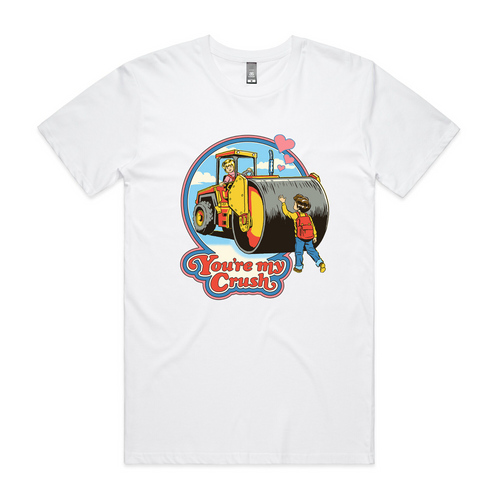 You're My Crush Tee by Lonely Kids Club. All clothing from our T-shirts to our shorts and hoodies are ethically made, and printed packed and shipped from Sydney.