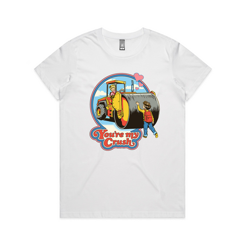 You're My Crush Tee by Lonely Kids Club. All clothing from our T-shirts to our shorts and hoodies are ethically made, and printed packed and shipped from Sydney.