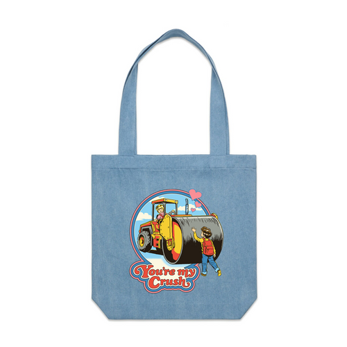 You're My Crush Tote by Lonely Kids Club. All clothing from our T-shirts to our shorts and hoodies are ethically made, and printed packed and shipped from Sydney.