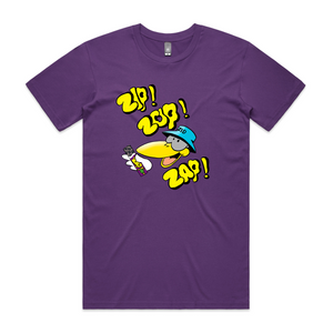 Zip Zop Zappo Tee by Lonely Kids Club. All clothing from our T-shirts to our shorts and hoodies are ethically made, and printed packed and shipped from Sydney.