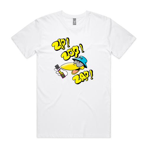 Zip Zop Zappo Tee by Lonely Kids Club. All clothing from our T-shirts to our shorts and hoodies are ethically made, and printed packed and shipped from Sydney.