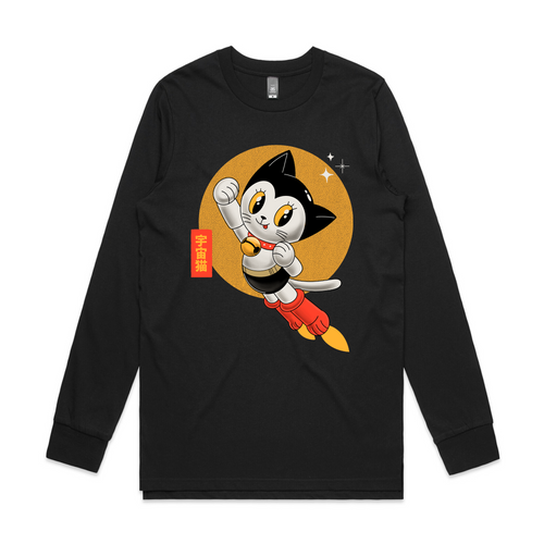 Astrocat Tee by Lonely Kids Club. All clothing from our T-shirts to our shorts and hoodies are ethically made, and printed packed and shipped from Sydney.