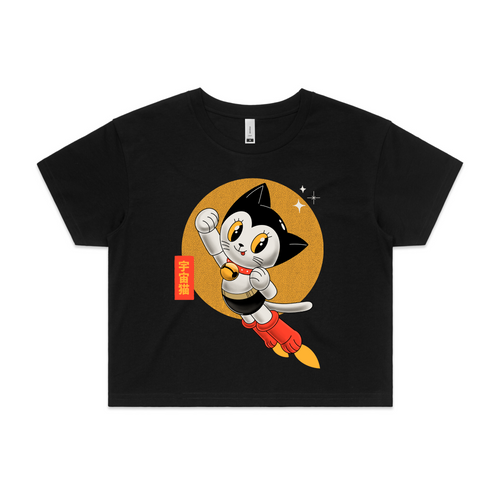 Astrocat Tee by Lonely Kids Club. All clothing from our T-shirts to our shorts and hoodies are ethically made, and printed packed and shipped from Sydney.