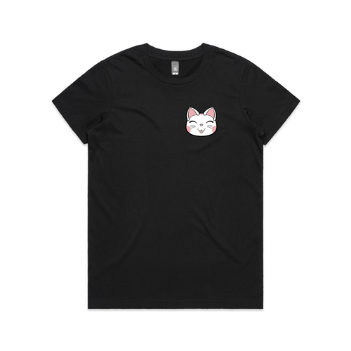Bad Luck Cat Tee by Lonely Kids Club. All clothing from our T-shirts to our shorts and hoodies are ethically made, and printed packed and shipped from Sydney.