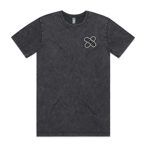 Bandaid Tee by Lonely Kids Club. All clothing from our T-shirts to our shorts and hoodies are ethically made, and printed packed and shipped from Sydney.