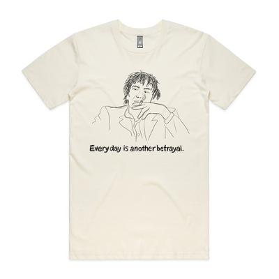 Betrayal Tee by Lonely Kids Club. All clothing from our T-shirts to our shorts and hoodies are ethically made, and printed packed and shipped from Sydney.