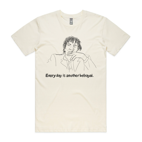 Betrayal Tee by Lonely Kids Club. All clothing from our T-shirts to our shorts and hoodies are ethically made, and printed packed and shipped from Sydney.