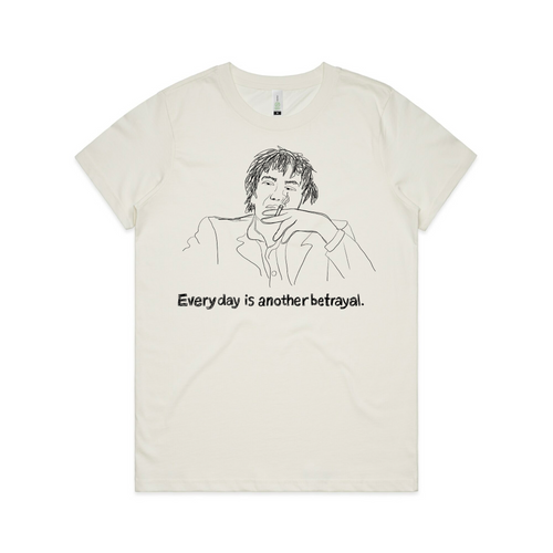 Betrayal Tee by Lonely Kids Club. All clothing from our T-shirts to our shorts and hoodies are ethically made, and printed packed and shipped from Sydney.