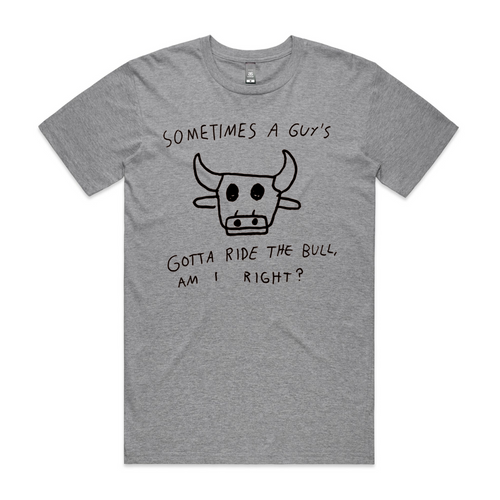 Ride The Bull Tee by Lonely Kids Club. All clothing from our T-shirts to our shorts and hoodies are ethically made, and printed packed and shipped from Sydney.