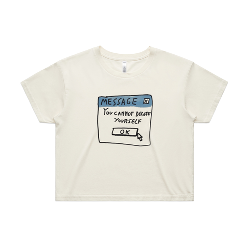 Can't Delete Tee by Lonely Kids Club. All clothing from our T-shirts to our shorts and hoodies are ethically made, and printed packed and shipped from Sydney.