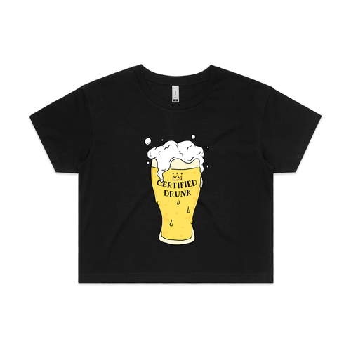 Certified Drunk Tee by Lonely Kids Club. All clothing from our T-shirts to our shorts and hoodies are ethically made, and printed packed and shipped from Sydney.