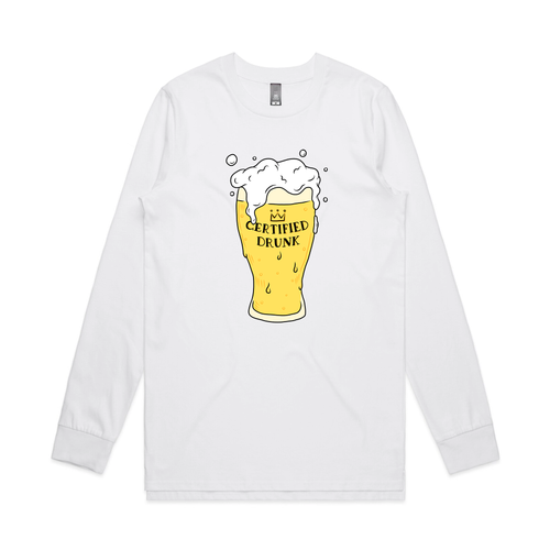 Certified Drunk Tee by Lonely Kids Club. All clothing from our T-shirts to our shorts and hoodies are ethically made, and printed packed and shipped from Sydney.