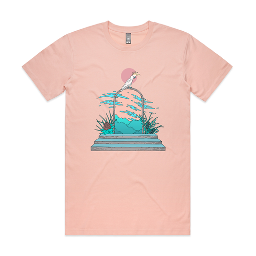 Cockatoo Portal Tee by Lonely Kids Club. All clothing from our T-shirts to our shorts and hoodies are ethically made, and printed packed and shipped from Sydney.