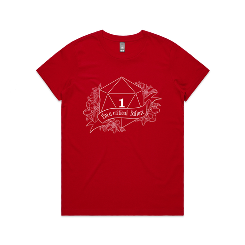 Critical Failure Tee by Lonely Kids Club. All clothing from our T-shirts to our shorts and hoodies are ethically made, and printed packed and shipped from Sydney.