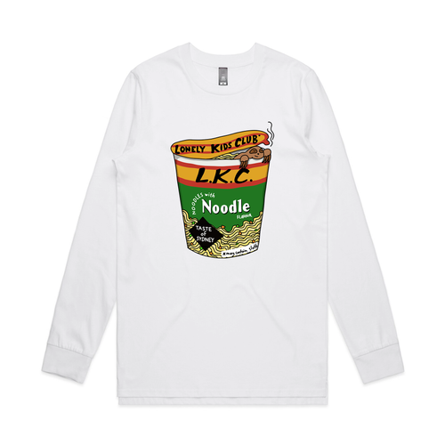 Cup Noodles Tee by Lonely Kids Club. All clothing from our T-shirts to our shorts and hoodies are ethically made, and printed packed and shipped from Sydney.