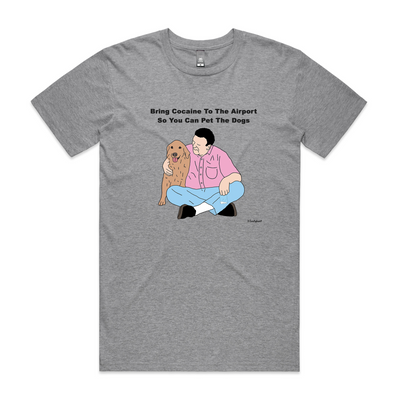 Drug Dog Tee by Lonely Kids Club. All clothing from our T-shirts to our shorts and hoodies are ethically made, and printed packed and shipped from Sydney.