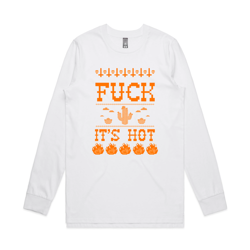 Fuck It's Hot Tee by Lonely Kids Club. All clothing from our T-shirts to our shorts and hoodies are ethically made, and printed packed and shipped from Sydney.