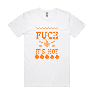 Fuck It's Hot Tee by Lonely Kids Club. All clothing from our T-shirts to our shorts and hoodies are ethically made, and printed packed and shipped from Sydney.