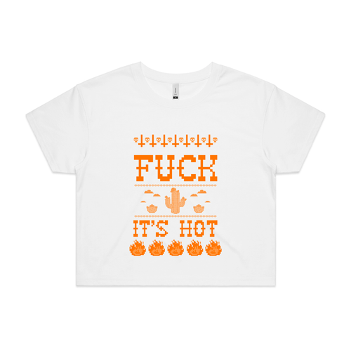 Fuck It's Hot Tee by Lonely Kids Club. All clothing from our T-shirts to our shorts and hoodies are ethically made, and printed packed and shipped from Sydney.