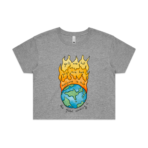 Global Warming Tee by Lonely Kids Club. All clothing from our T-shirts to our shorts and hoodies are ethically made, and printed packed and shipped from Sydney.