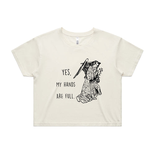 Hands Are Full Tee by Lonely Kids Club. All clothing from our T-shirts to our shorts and hoodies are ethically made, and printed packed and shipped from Sydney.