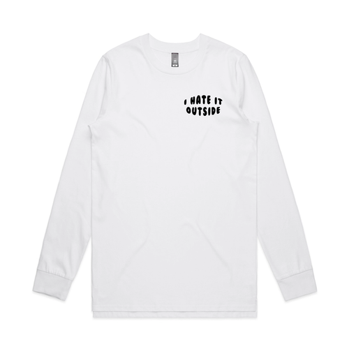 I Hate It Outside Tee by Lonely Kids Club. All clothing from our T-shirts to our shorts and hoodies are ethically made, and printed packed and shipped from Sydney.