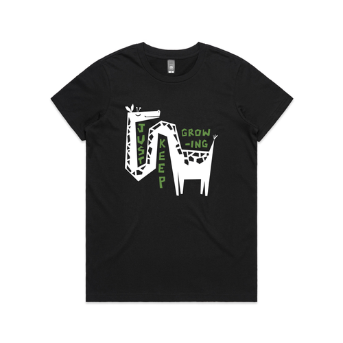 Just Keep Growing Tee by Lonely Kids Club. All clothing from our T-shirts to our shorts and hoodies are ethically made, and printed packed and shipped from Sydney.