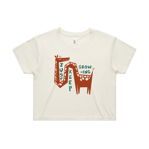 Just Keep Growing Tee by Lonely Kids Club. All clothing from our T-shirts to our shorts and hoodies are ethically made, and printed packed and shipped from Sydney.