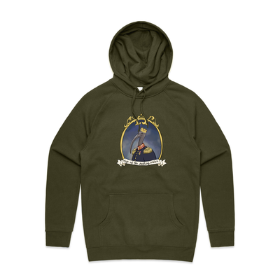 King Chicken Hoodie by Lonely Kids Club. All clothing from our T-shirts to our shorts and hoodies are ethically made, and printed packed and shipped from Sydney.