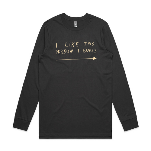 I Like This Person Arrow Tee by Lonely Kids Club. All clothing from our T-shirts to our shorts and hoodies are ethically made, and printed packed and shipped from Sydney.