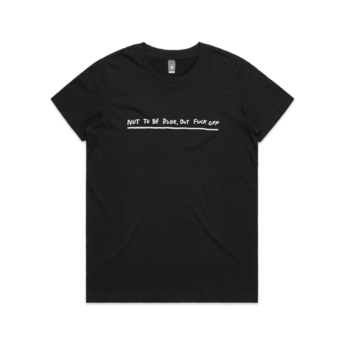 Not To Be Rude Tee by Lonely Kids Club. All clothing from our T-shirts to our shorts and hoodies are ethically made, and printed packed and shipped from Sydney.