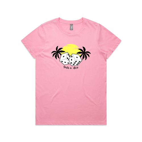 Pair O'Dice Tee by Lonely Kids Club. All clothing from our T-shirts to our shorts and hoodies are ethically made, and printed packed and shipped from Sydney.