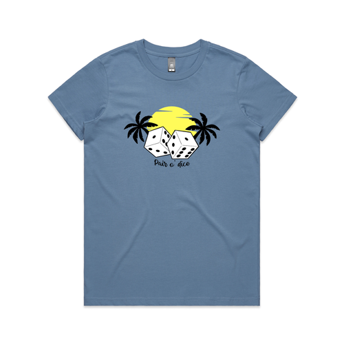 Pair O'Dice Tee by Lonely Kids Club. All clothing from our T-shirts to our shorts and hoodies are ethically made, and printed packed and shipped from Sydney.